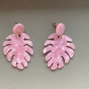 Floral pink earrings